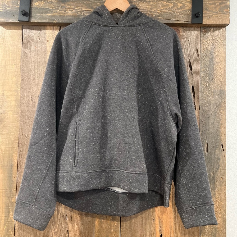Anthropologie Daily Practice Gray Sparkle Pullover Hoodie Small